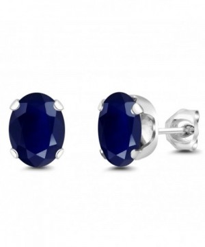 Sterling Sapphire Gemstone Birthstone Earrings