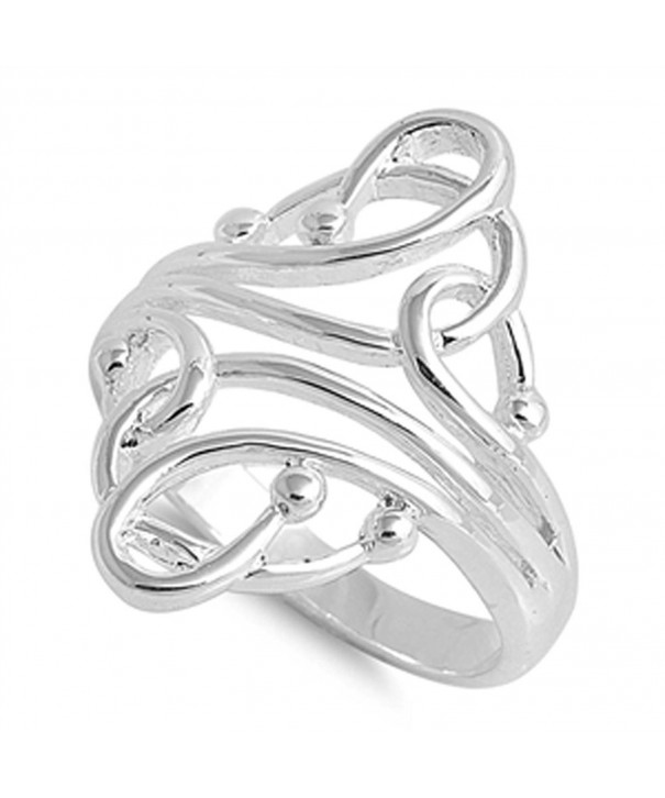 Fashion Abstract Sterling Silver RNG14974 9