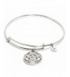 Chrysalis Expandable Bangle Bracelet Rhodium Plated