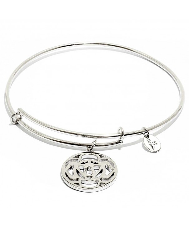 Chrysalis Expandable Bangle Bracelet Rhodium Plated