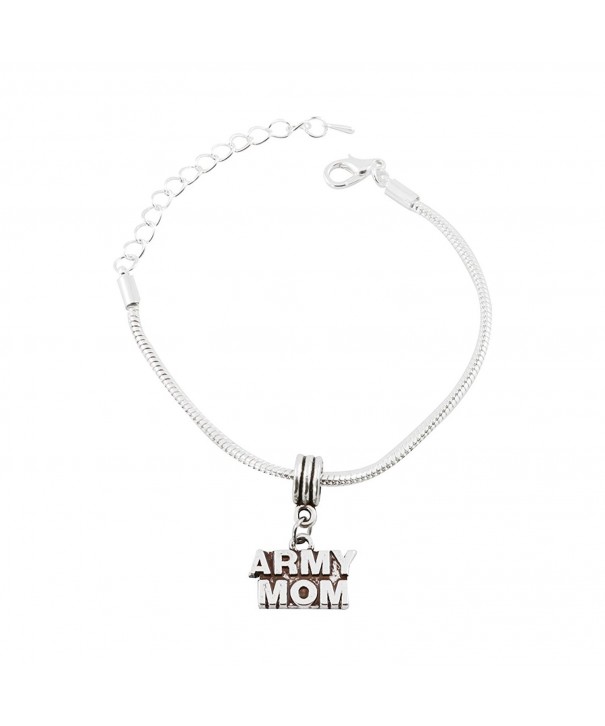 Army Snake Chain Charm Bracelet