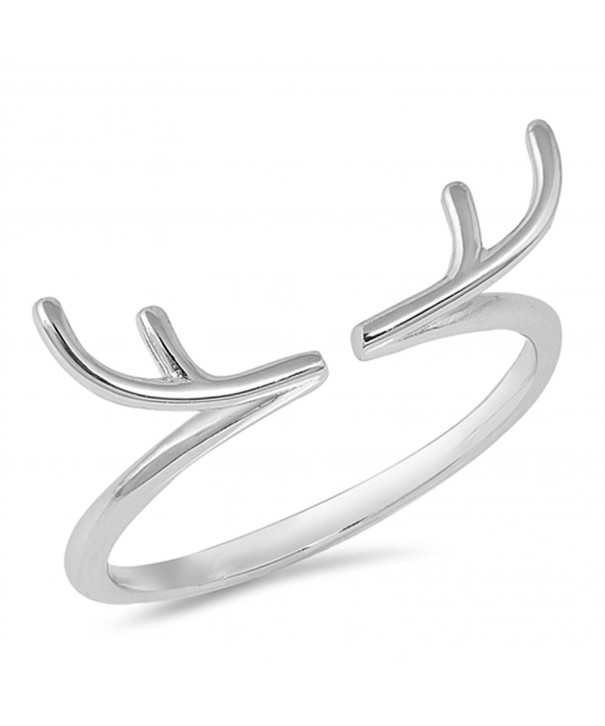 Antlers Animal Sterling Silver Adjustable