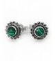 Sterling Silver Everyday Earrings Malachite