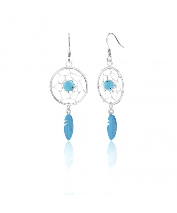 Sterling Silver Catcher Earrings Turquoise