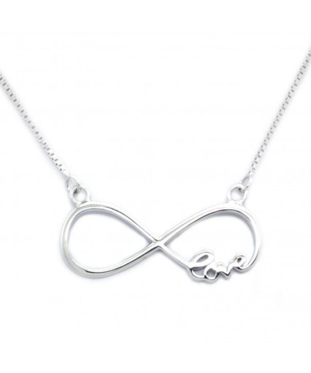 Sterling Silver Infinity Pendant Adjustable