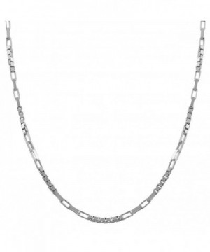 Sterling Silver Alternate Chain Necklace