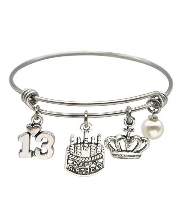 JJTZX Birthday Stainless Expandable Bracelet