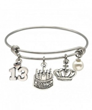 JJTZX Birthday Stainless Expandable Bracelet