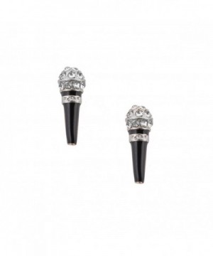 chelseachicNYC Karaoke Microphone Earrings Silver