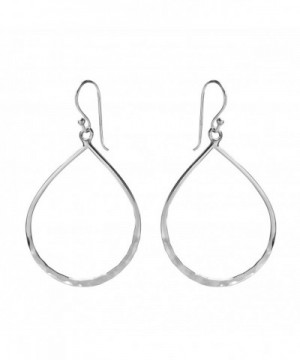 Hammered Teardrop Sterling Silver Earrings