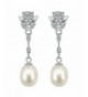 Freshwater Earrings Zirconia Sterling Jewelry