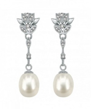 Freshwater Earrings Zirconia Sterling Jewelry