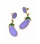 Spinningdaisy Plated Lavender Eggplant Earrings