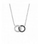 Sterling Zirconia Interlocking Circles Necklace