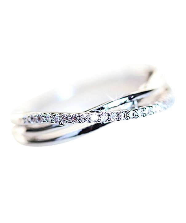 Dainty Delicate Zirconia Crystal Intertwined