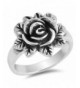 Oxidized Flower Vintage Sterling Silver