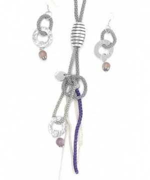 Womens Fashion Popcorn Necklace Earrings