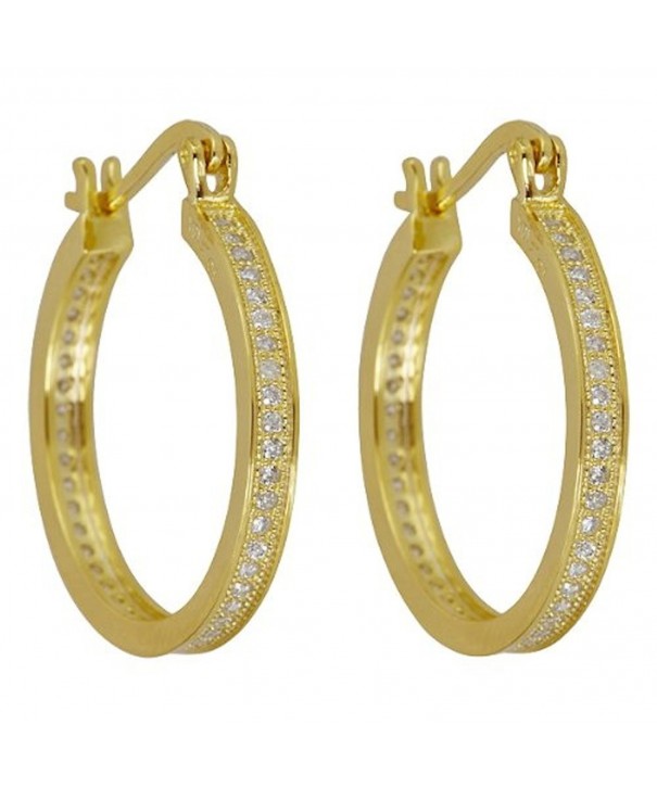 Sterling Zirconia Micropave yellow gold sterling silver