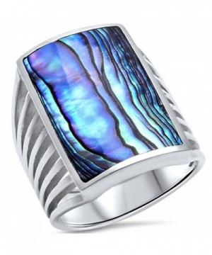 Simulated Abalone Shell Sterling Silver