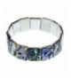 PammyJ Abalone Square Stretch Bracelet