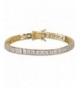 Tennis Square Simulated Diamond Bracelet
