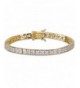 Tennis Square Simulated Diamond Bracelet