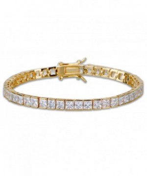 Tennis Square Simulated Diamond Bracelet