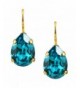 Mariana Plated Raindrop Crystal Earrings