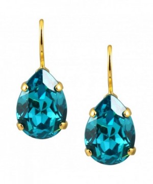 Mariana Plated Raindrop Crystal Earrings