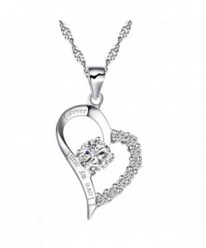 Sterling Forever Necklace Zirconia Engraved