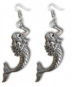 Mermaid Silver Dangle Earrings Pashal