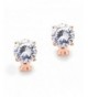 Mariell Carat Clip Earrings Solitaire