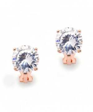 Mariell Carat Clip Earrings Solitaire