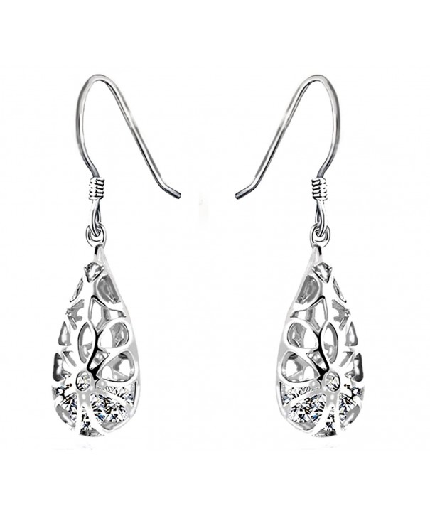 Sterling Vintage Inspired Teardrop Filigree Earrings