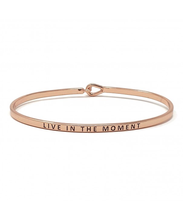 Live Moment Inspirational Bangle Bracelet