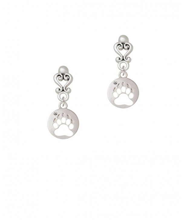 Bear Paw Silhouette Filigree Earrings