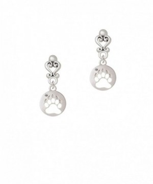 Bear Paw Silhouette Filigree Earrings