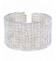 EleQueen Silver tone Austian Crystal Bracelet