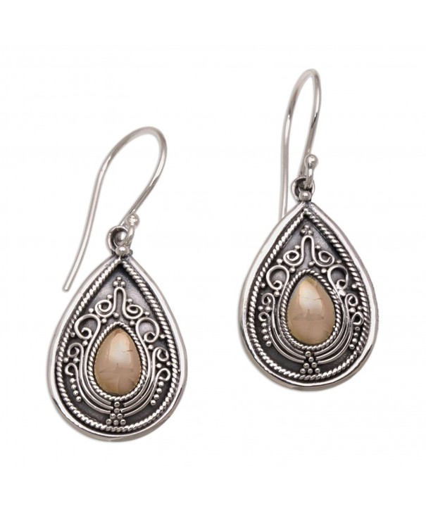 NOVICA Sterling Earrings Gold Plated Accents