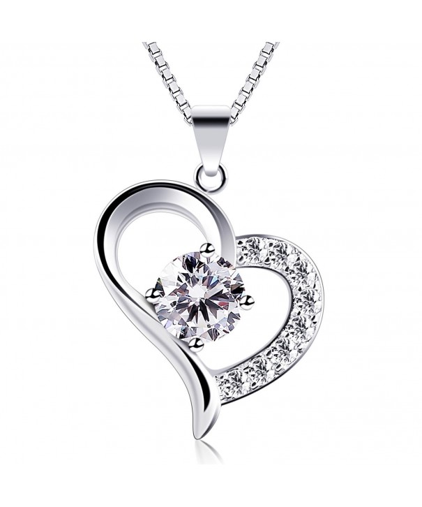 B Catcher Necklace Sterling Zirconia Valentines