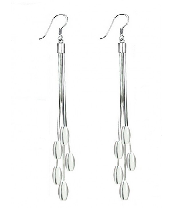 Sterling Silver Teardrop Dangling Earrings