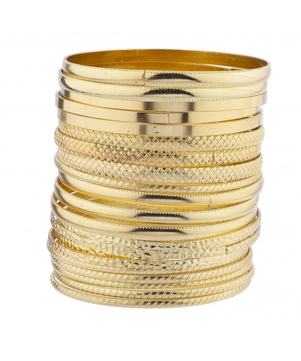 Lux Accessories Goldtone Textured Bracelet