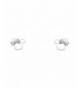 White Gold Mouse Earrings Screw