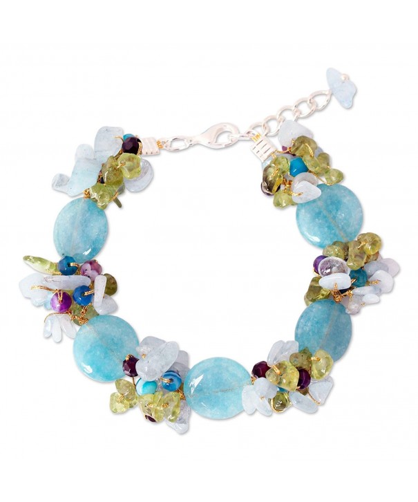 NOVICA Multi Gemstone Aquamarine Bracelet Romance