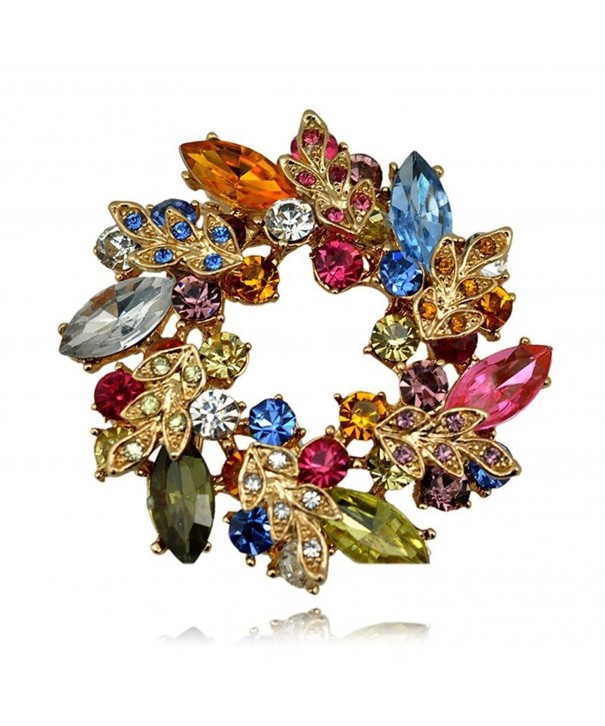 RichBest Crystal Fashion brooches Colorful