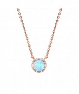 PAVOI Plated Round Bezel Necklace