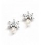 Mariell Freshwater Cluster Wedding Earrings