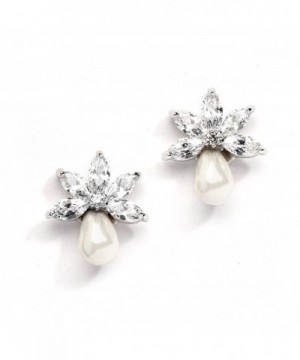 Mariell Freshwater Cluster Wedding Earrings