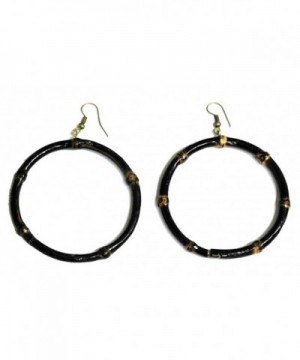 Bamboo Large Diameter Earrings Burnt