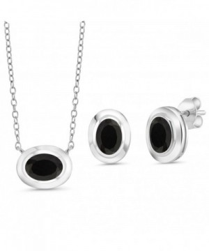 Black Sterling Silver Pendant Earrings